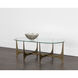 Juliane 47 X 24 inch Clear / Antique Brass Coffee Table